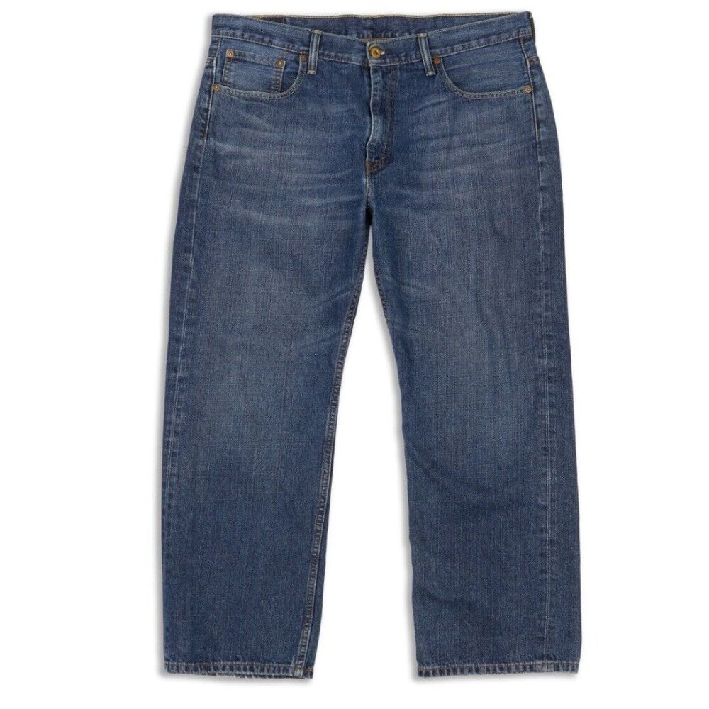Levis 569 Loose Straight Mens Stretch Jeans 44X32‎ Dark Blue